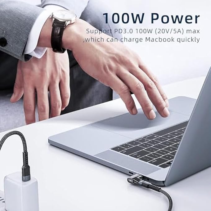 ESSAGER USB C MAGNETIC ADAPTER 24PINS, TYPE C MAGNETIC CONNECTOR SUPPORT PD 100W USB3.1 GEN2X2 20GBPS DATA TRANSFER 4K@60 HZ VIDEO OUTPUT, COMPATIBLE WITH MACBOOK PRO/AIR TYPE C DEVICES - Image 3