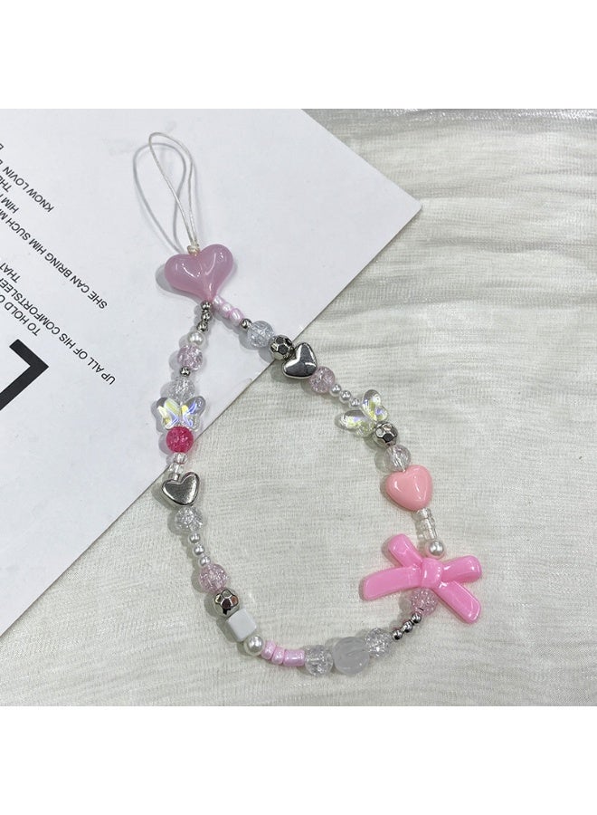 NIBEMINENT Phone Charm/ Chain Strap for Women Girls, Tulip Star Cell Phone Case Lanyard Wrist Strap