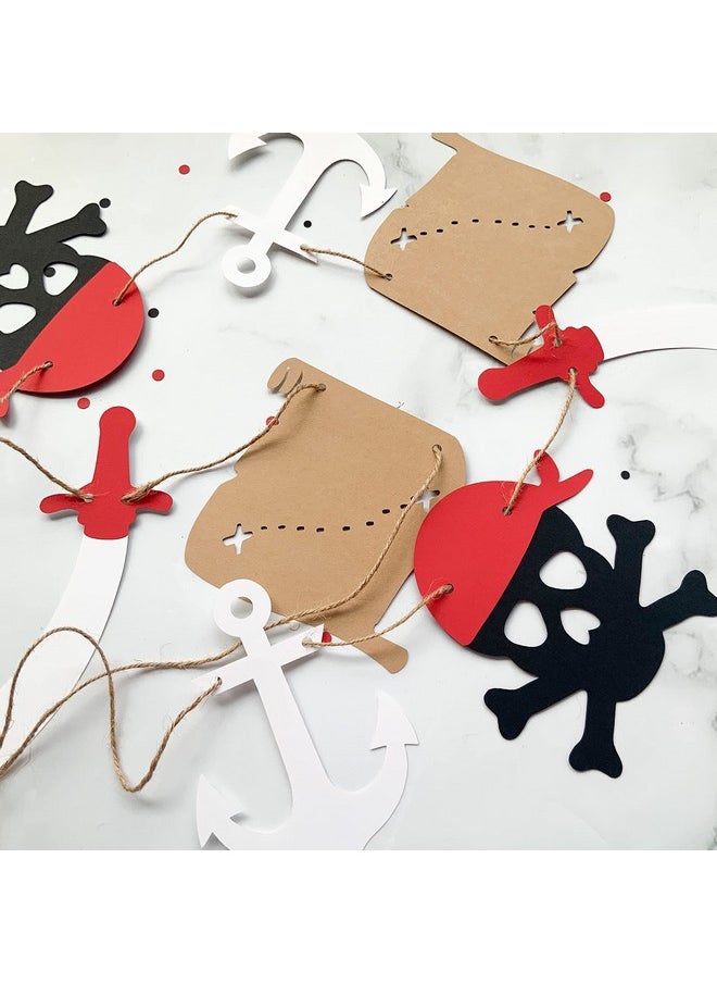 Pinfliers Pinfliers Pirate 5th Birthday Decoration for Boys| Birthday Theme Decor for Boys, Kids| Paper Birthday Banner, Bunting, Streamers| Birthday Backdrop for Decoration | 16 pcs | 71 inches | Multicolor  - Image 4
