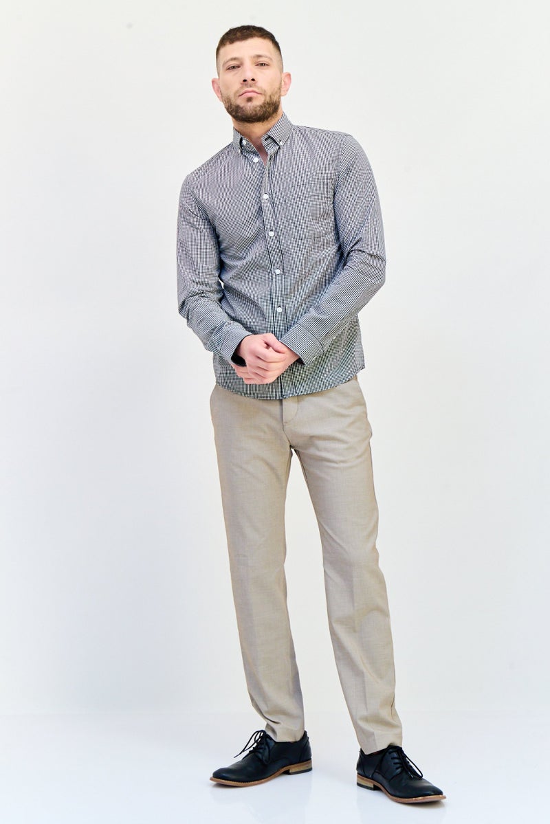 Celio Men Regular Fit Checkered Long Sleeves Casual Shirt, Multicolor  - Image 4