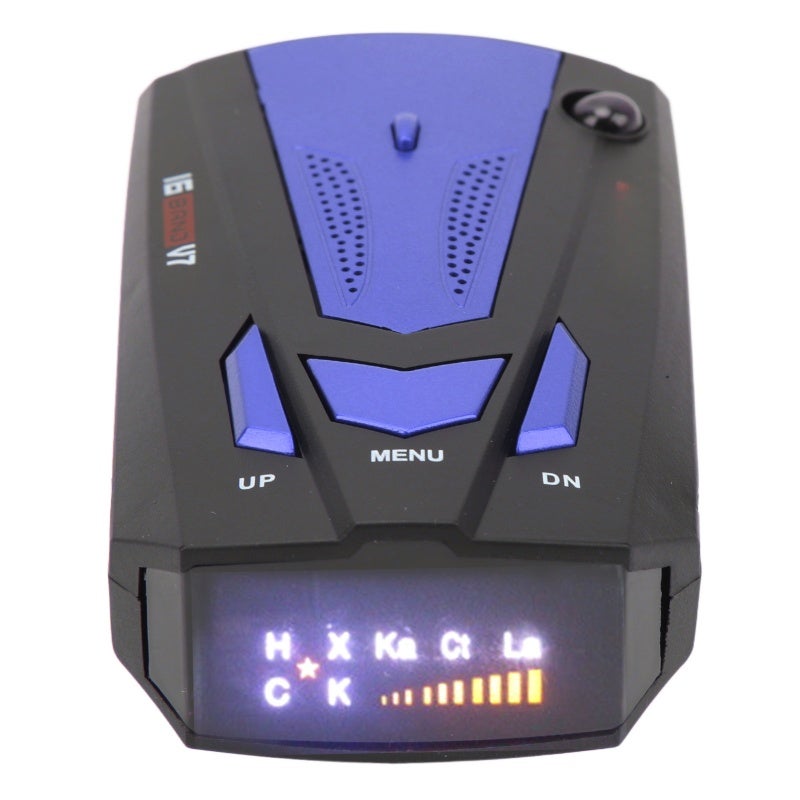 Car Radar Detector: Blue, 360 Degree Laser Detection, Extreme Range Super Heterodyne Technology - Multifunctional Auto Mute & Auto Shutdown, GPS Alert for Vehicle Drivers - Image 1