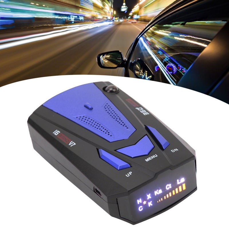 Car Radar Detector: Blue, 360 Degree Laser Detection, Extreme Range Super Heterodyne Technology - Multifunctional Auto Mute & Auto Shutdown, GPS Alert for Vehicle Drivers - Image 2