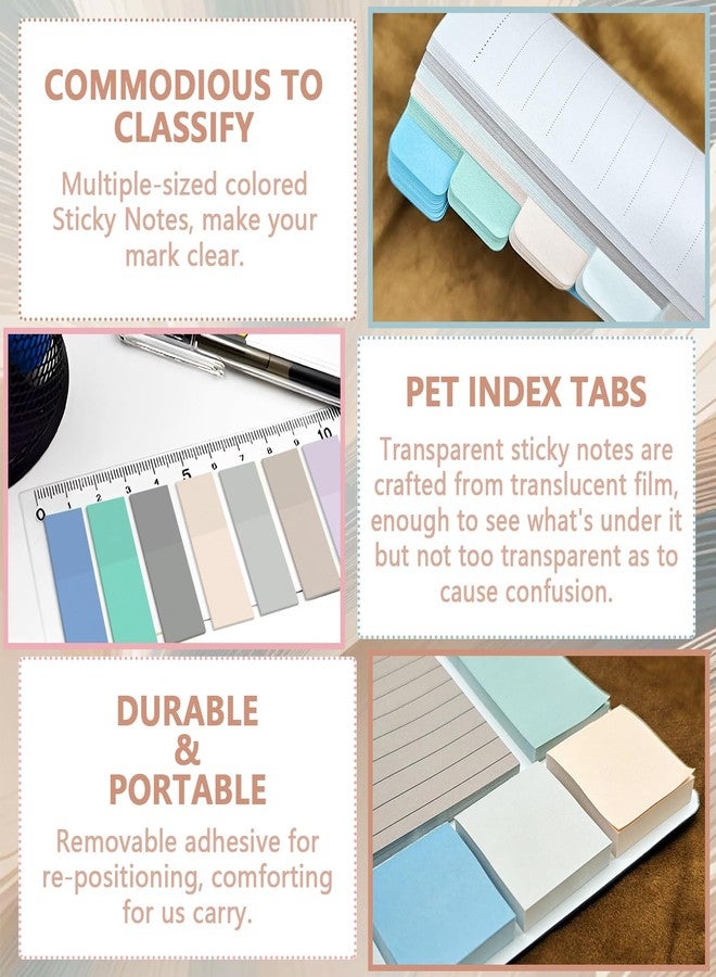 JIURUN Sticky Notes Set 920 Pack, Divider Sticky Notes Tabs, Office Supplies, Planner Sticky Note Dividers Tabs, Book Notes, Back to School Supplies - Image 3