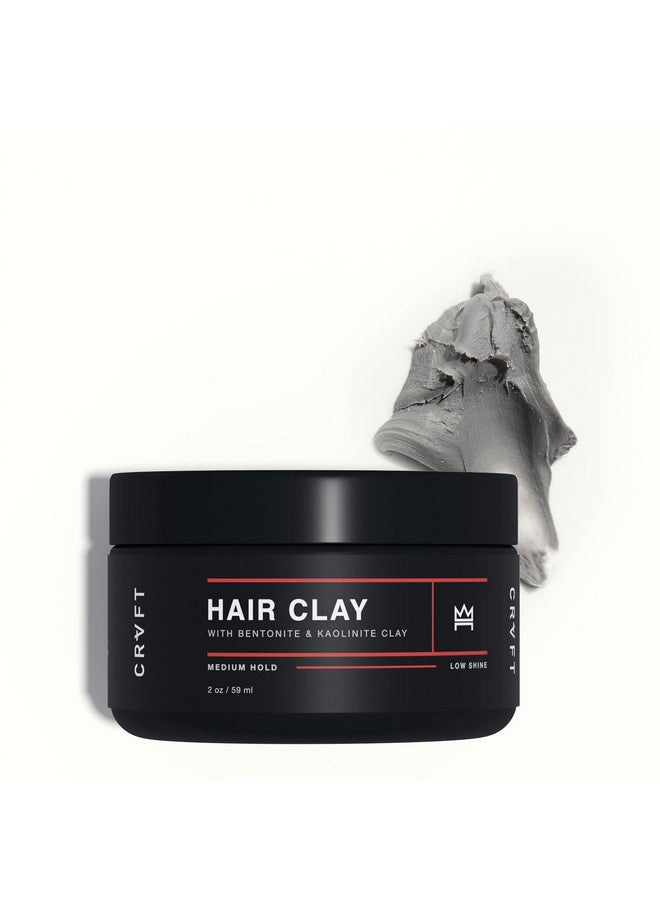 Hair Craft Co. CRVFT Hair Clay 2oz | Medium Hold/Zero Shine Matte Finish | Add Volume & Texture | Ideal for Textured, Short & Medium Styles | Reworkable | [High Density] Clay Base, Stylist Approved [Unscented]  - Image 1