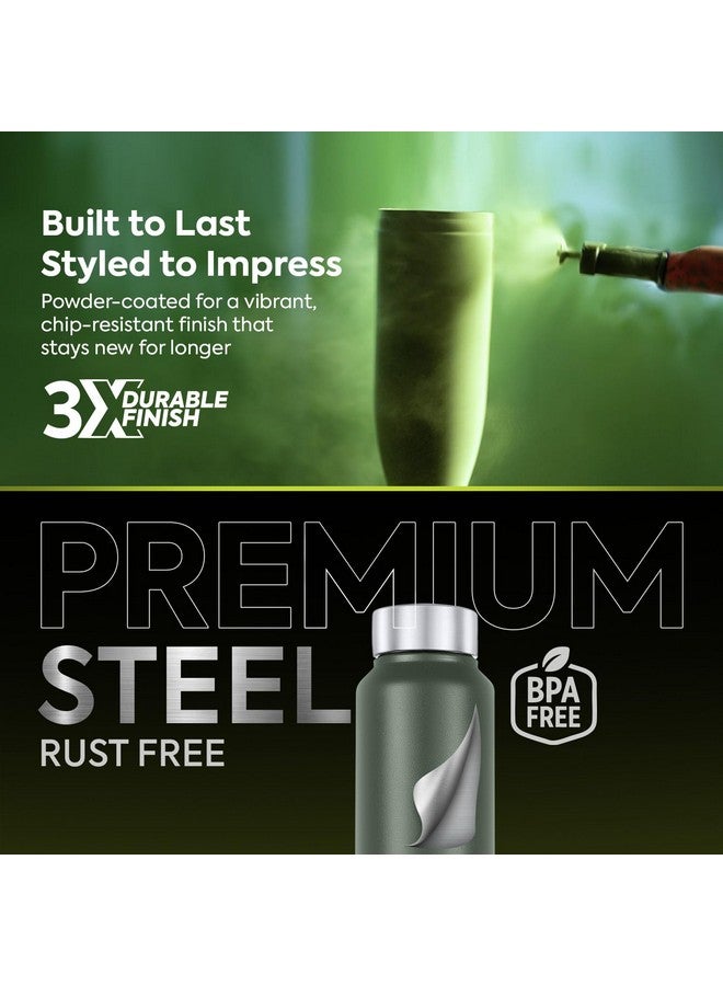 PEXPO Chromo ISI Certified Stainless Steel Sports/Fridge Water Bottle 750ml, Military Green | Eco friendly | BPA Free | Water Bottle for Office, Gym, School, Yoga, Trekking, Men, Women and Kids - Image 3