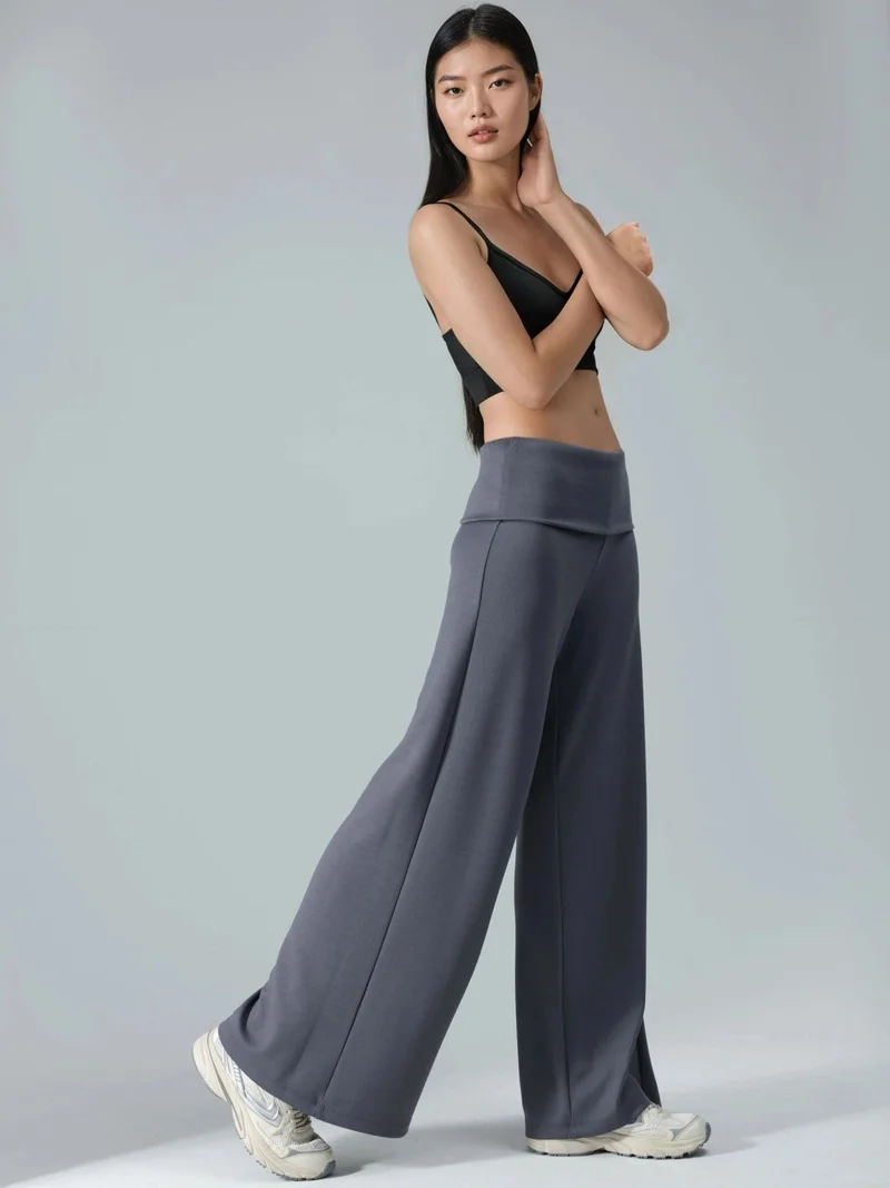 هيكاب Modal Touch Folded Waist Palazzo Pants