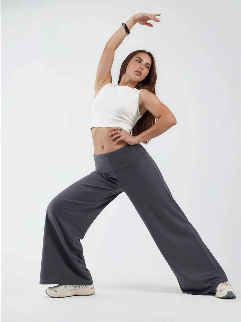 هيكاب Modal Touch Folded Waist Palazzo Pants