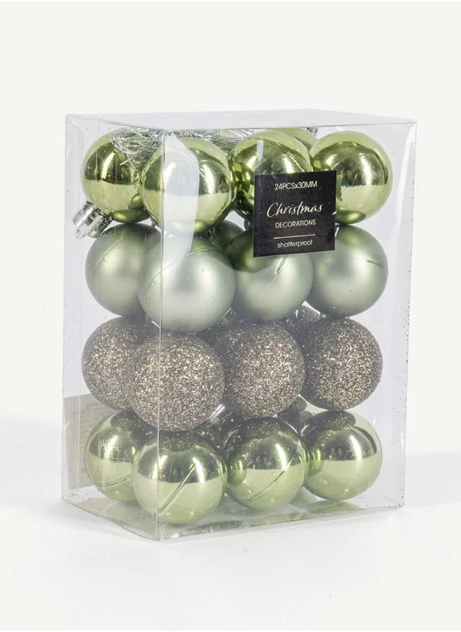 OC HOME Christmas Balls Set of 24pcs Olive