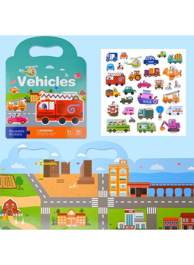 ASTARON 5 Pack Reusable Sticker Books for Toddlers, 3D Stickers Road Trip Activities Car Airplane Activities Travel Toys for Kids, Kids Quiet Time Activities (2-6 Age) - Image 5