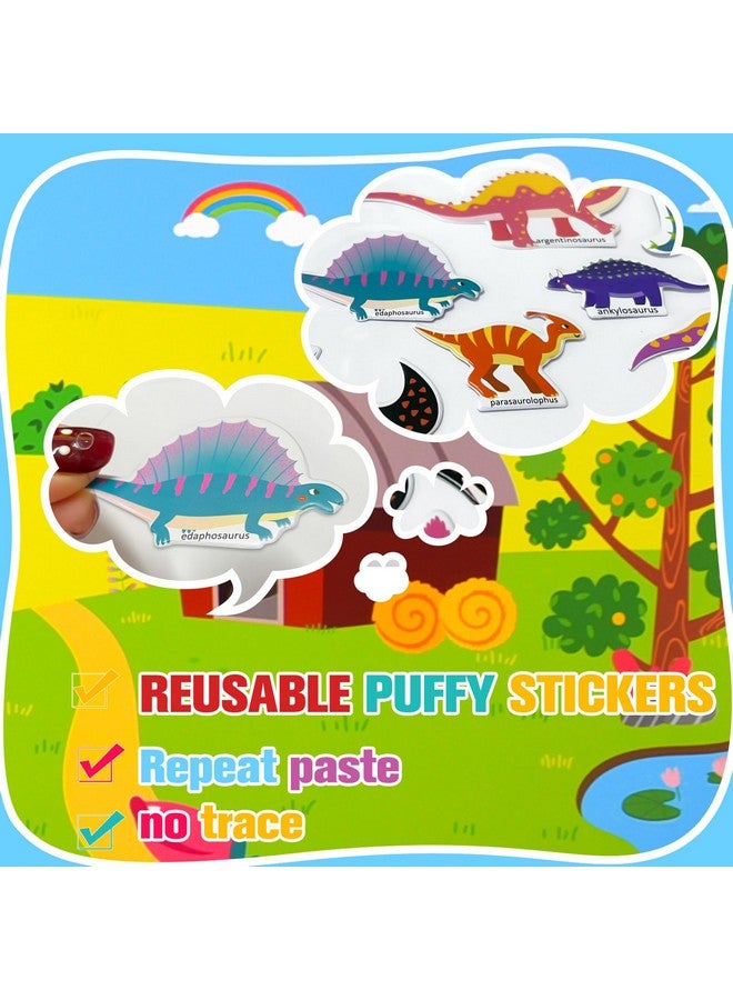 ASTARON 5 Pack Reusable Sticker Books for Toddlers, 3D Stickers Road Trip Activities Car Airplane Activities Travel Toys for Kids, Kids Quiet Time Activities (2-6 Age) - Image 3