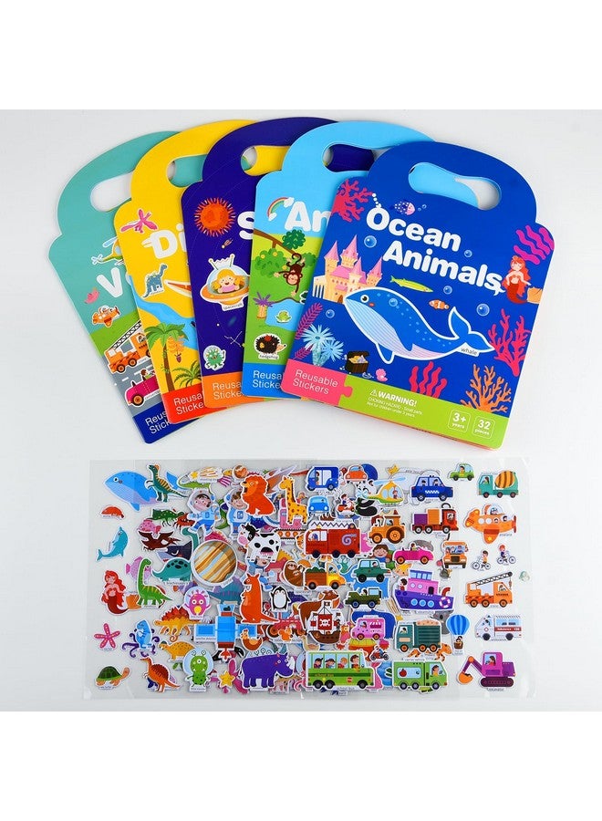ASTARON 5 Pack Reusable Sticker Books for Toddlers, 3D Stickers Road Trip Activities Car Airplane Activities Travel Toys for Kids, Kids Quiet Time Activities (2-6 Age) - Image 2