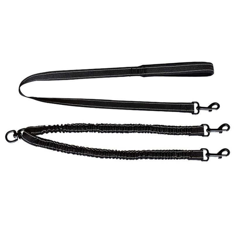 One Tow Two Leash 2 Dog Rope Elastic Cushion Dog Leash Dog Walking Leash Dog Belt Double Lead - Image 4