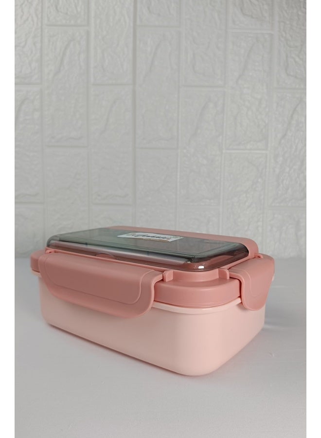 توشيونيكس صندوق غداء سعة 1.1 لتر - طبقتان - مقاوم للتسرب، خالٍ من مادة BPA، 3 أقسام، مع ملعقة متضمنة - للأطفال والكبار - مثالي للمدرسة والمكتب والسفر والمنزل - 20×12×6 سم - Image 5