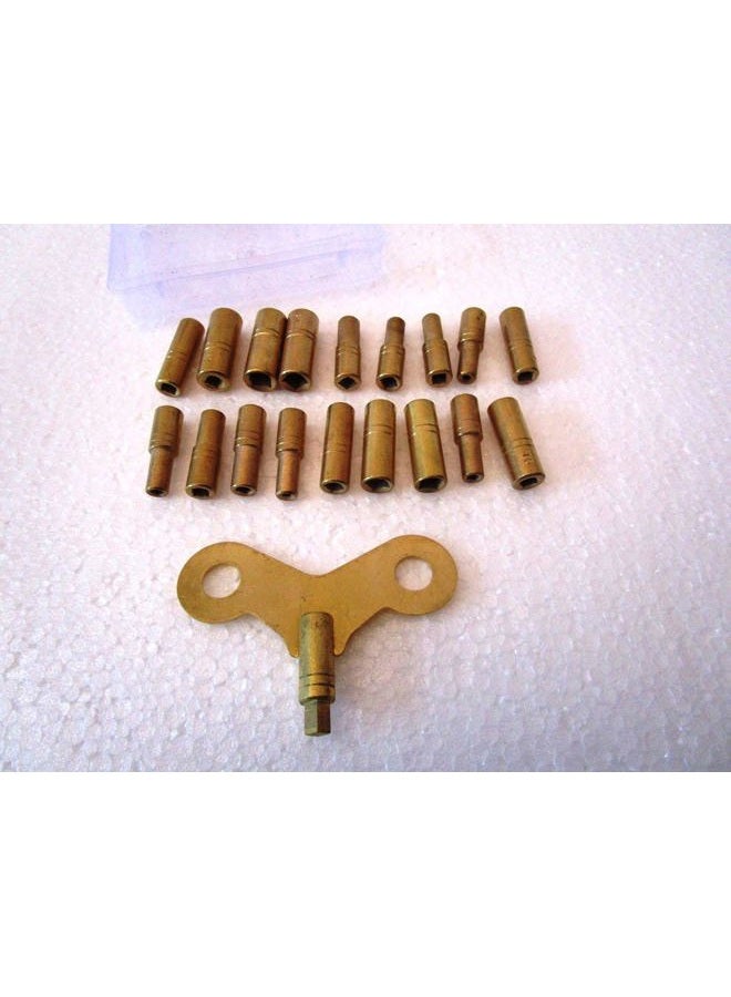 Brass Blessing : 18 Size Solid Brass Clock Winding Keys - 000 to 15 Sizes Total 18 Keys (5020) - Image 3