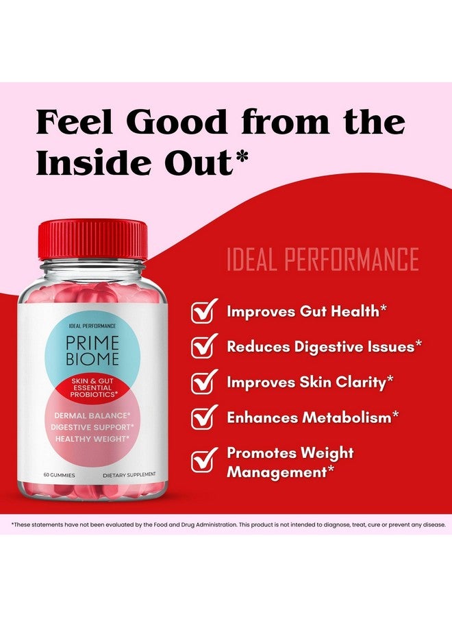 IDEAL PERFORMANCE Prime Biome Gummies, Prime Biome For Skin, PrimeBiome Gummies for Gut and Skin, Prime Biome Probiotic Gummies, Prime Biome Reviews, Prime Biome Gummies Reviews, Prime Biome Skin and Gut (5 Pack) - Image 5