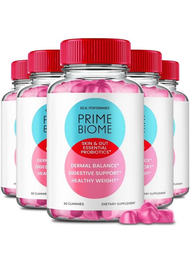 IDEAL PERFORMANCE Prime Biome Gummies, Prime Biome For Skin, PrimeBiome Gummies for Gut and Skin, Prime Biome Probiotic Gummies, Prime Biome Reviews, Prime Biome Gummies Reviews, Prime Biome Skin and Gut (5 Pack) - Image 1