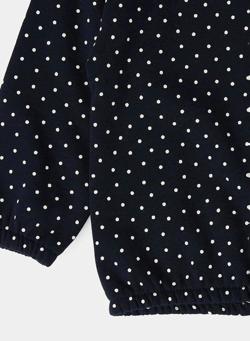 NAME IT Kids Dot Long Sleeve Sweatshirt