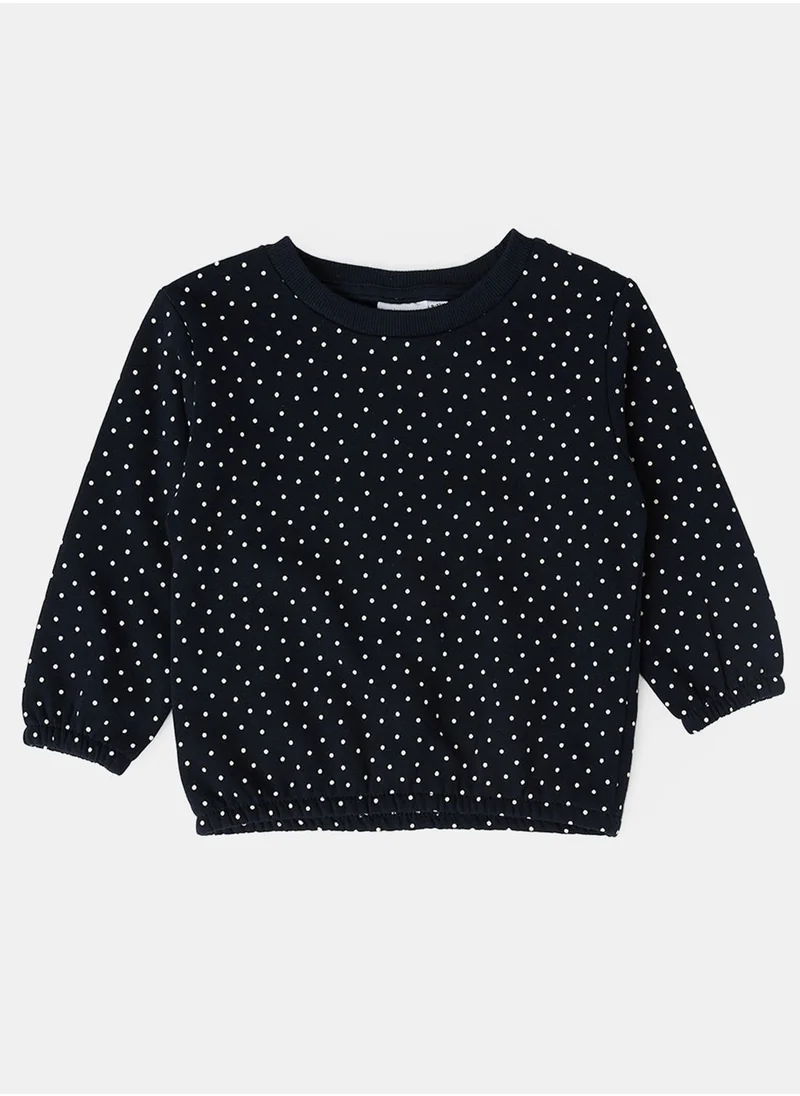 NAME IT Kids Dot Long Sleeve Sweatshirt