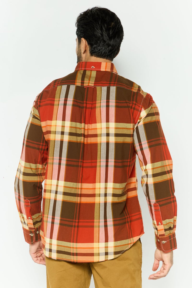 GANT Men Regular Fit Checkered Long Sleeves Dress Shirt, Multicolor - Image 2