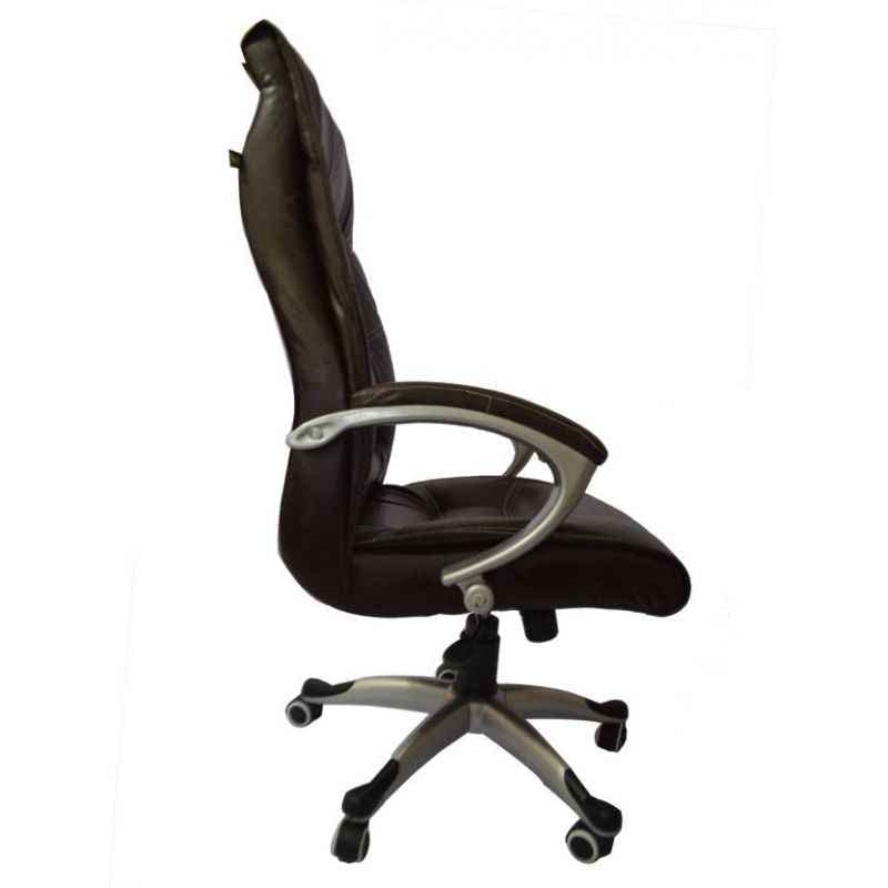 ROAR WOOD ROAR WOOD High Back Brown Leatherette Executive Boss Director Manager Desk Chair Gaming Special Office Revolving 360 Fully Adjustable with Extra Comfort for Work at Home  - Image 4