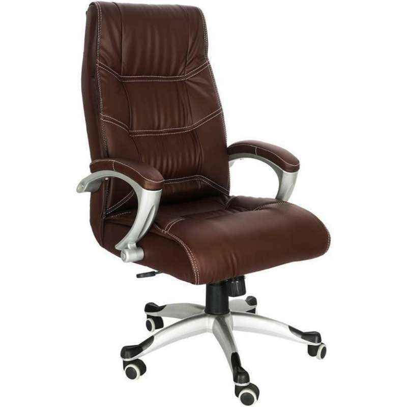 ROAR WOOD ROAR WOOD High Back Brown Leatherette Executive Boss Director Manager Desk Chair Gaming Special Office Revolving 360 Fully Adjustable with Extra Comfort for Work at Home  - Image 1