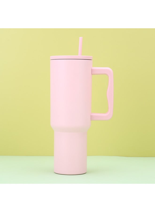 30oz Handle Car Cup 304 Stainless Steel Vacuum Insulation Cup Large Capacity Outdoor Ice Cup With Straw