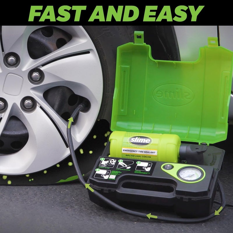 Slime Smart Spair Ultra Flat Tire Repair Kit for Truck/SUV - 15 Minute Fix - Image 4