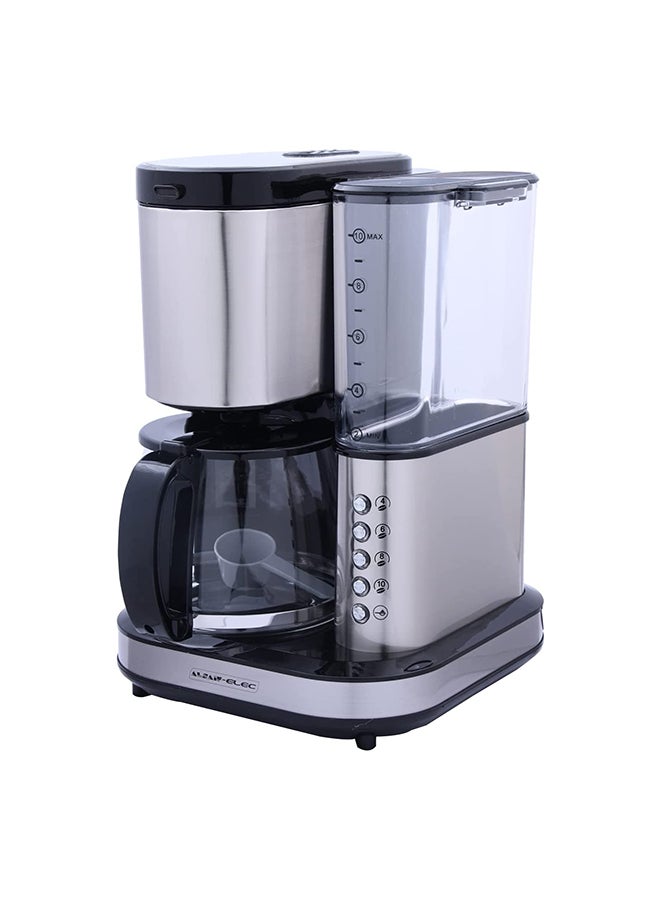 ALSAIF-ELEC Coffee Maker Machine 1.25 Liter 1.25 L 800 W E03412 Multicolour - Image 2
