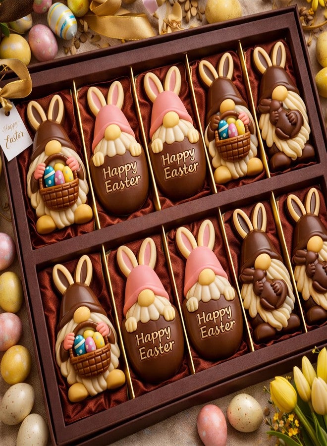 LLPMutu 2PCS Easter Silicone Mold Bunny Silicone Mold Easter Eggs Silicone Mold Easter Dwarf Molds 12 Cavity Bunny Chocolate Molds Silicone Easter Mold Easter Candy Mold for Chocolate Candy Fondant Ice Cube - Image 2