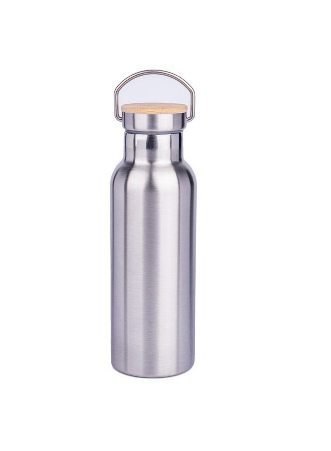 Hans Larsen Hans Larsen – lunch box and water bottle set | Stainless-steel tiffin container with wooden cap (700 ML) and 500 ML vacuum insulated water bottle + 2 cutlery. - Image 4