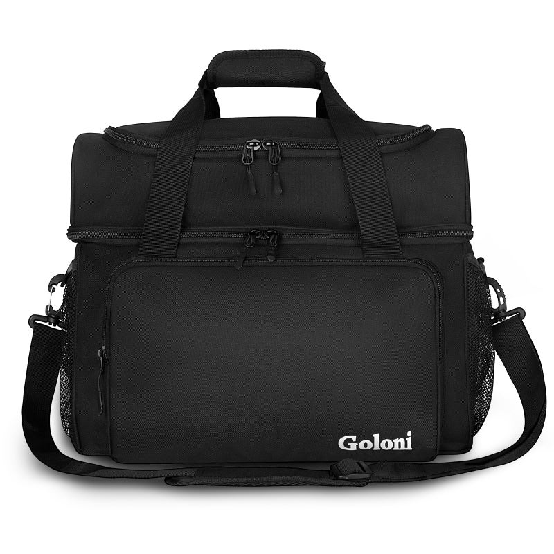 Goloni Bowling Bag for 2 Balls, Bowling Ball Bag with Padded Holder,Fits Bowling Shoes Up to Mens 16 and Extra Essentials - Image 2