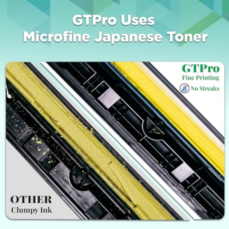 Office laser printer toner cartridges: recycled plastic, black/cyan/yellow/magenta set, high-yield compatibility with HP Color LaserJet Pro MFP M254/M280/M281 series - Image 4