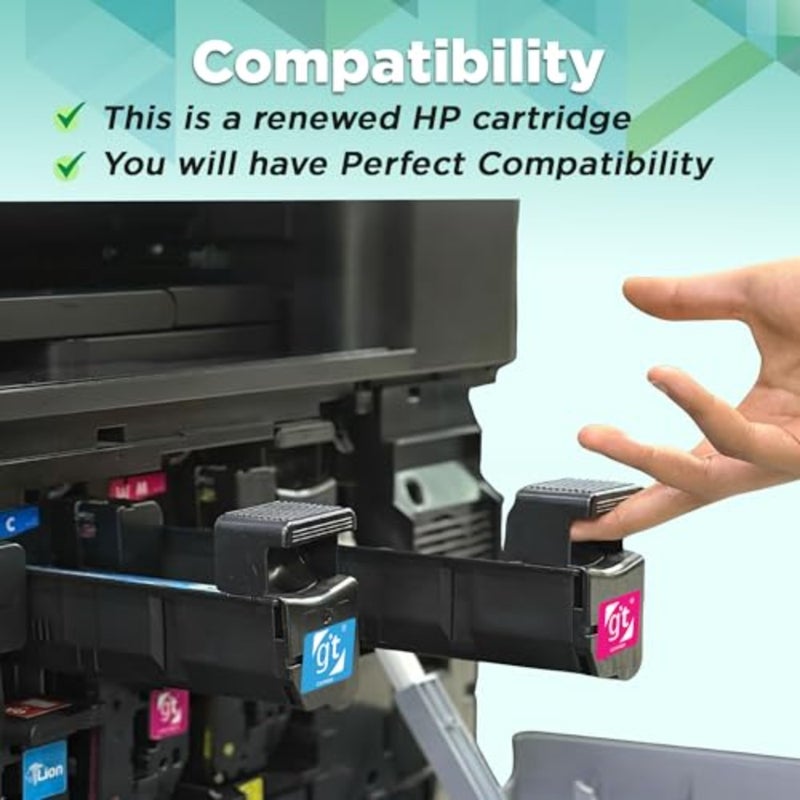 Office laser printer toner cartridges: recycled plastic, black/cyan/yellow/magenta set, high-yield compatibility with HP Color LaserJet Pro MFP M254/M280/M281 series - Image 5