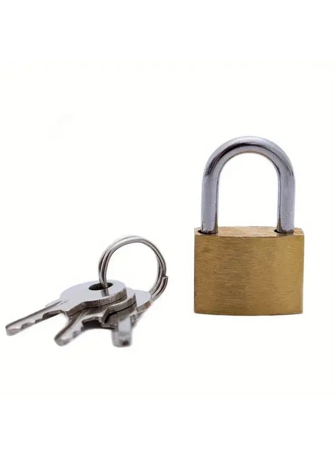 3pcs Mini Copper Padlocks With 9 Keys Durable Security Locks For Luggage Backpacks Lockers - Image 2