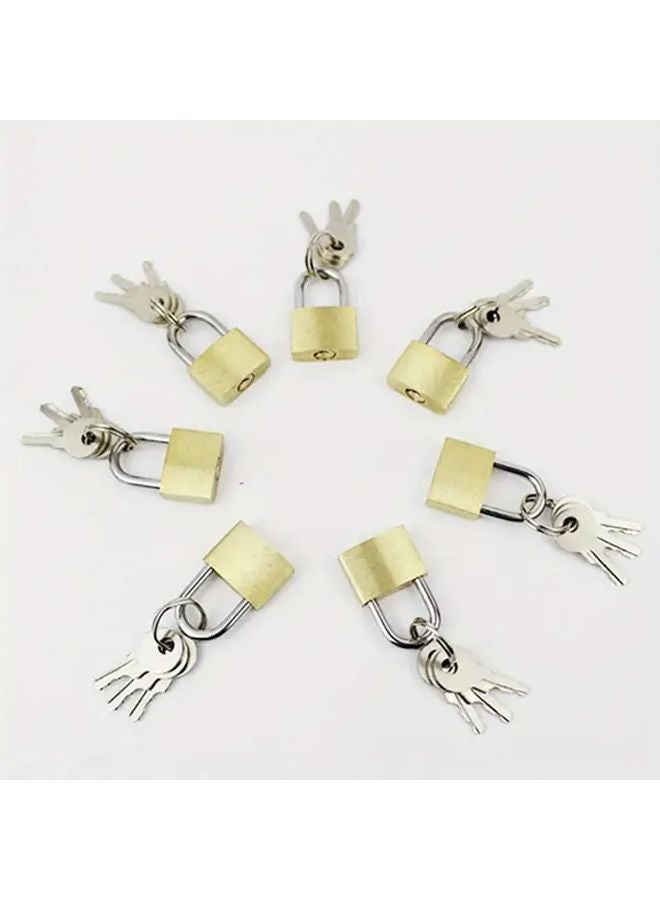 3pcs Mini Copper Padlocks With 9 Keys Durable Security Locks For Luggage Backpacks Lockers - Image 4