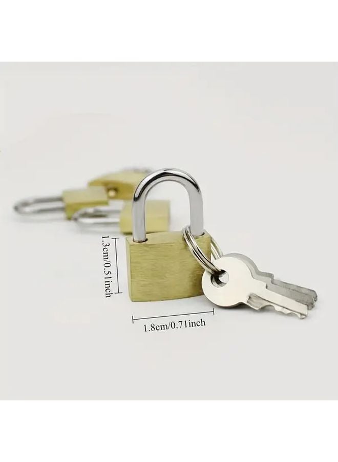 3pcs Mini Copper Padlocks With 9 Keys Durable Security Locks For Luggage Backpacks Lockers - Image 3
