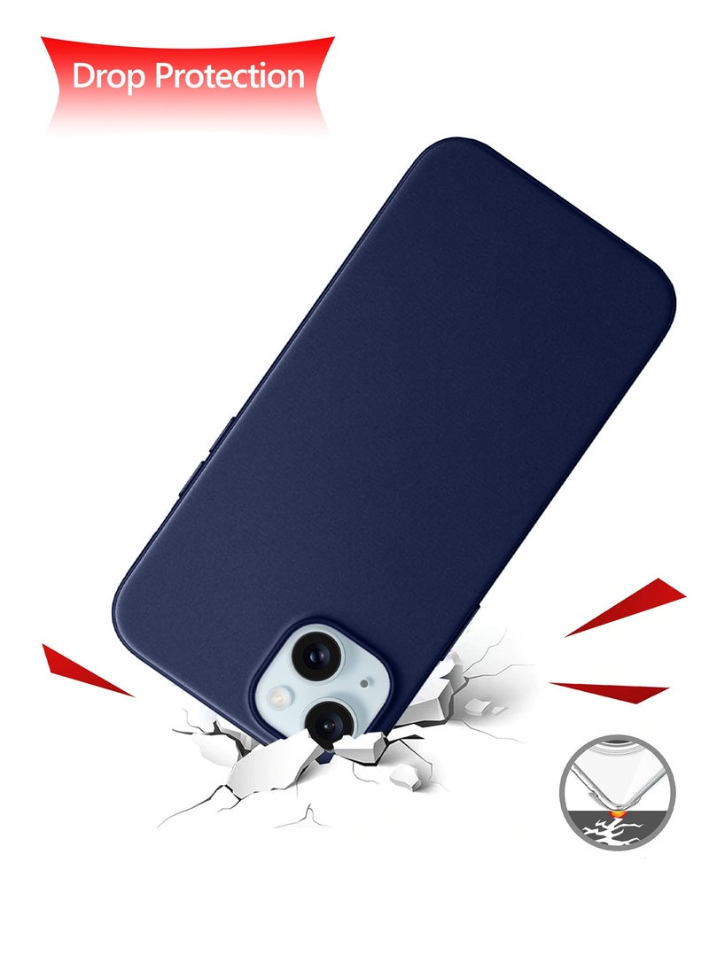 Wtech - Soft Liquid Silicone Case Cover For Apple iPhone 15 2023 Navy Blue - Image 1