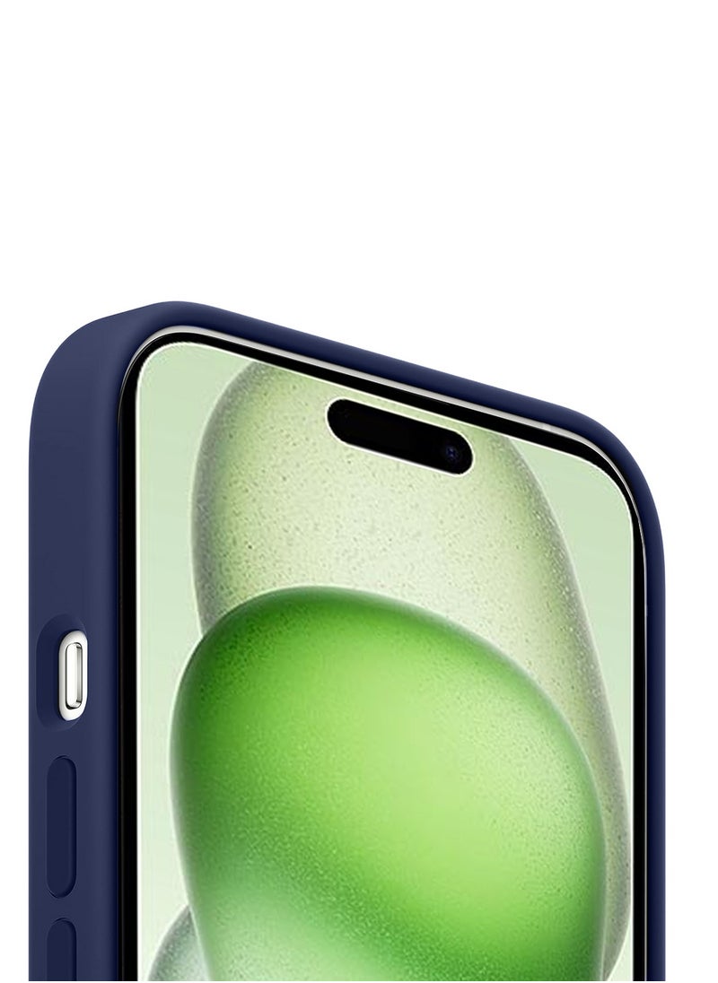 Wtech - Soft Liquid Silicone Case Cover For Apple iPhone 15 2023 Navy Blue - Image 1