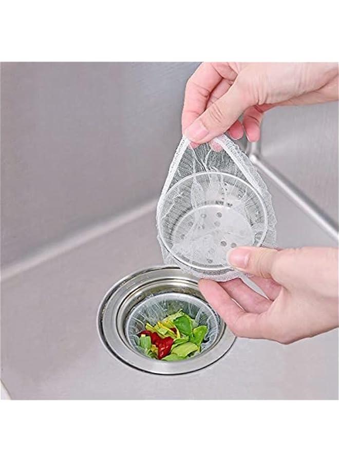 Kitchen Sink Strainer Mesh Bag- 200 PCS Disposable Sink Net Strainer Filter Bags for Sink Drain for Collecting Kitchen Food Waste Leftover Garbage  - Image 1