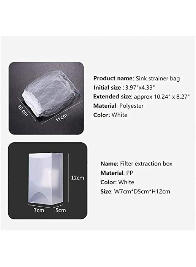 Kitchen Sink Strainer Mesh Bag- 200 PCS Disposable Sink Net Strainer Filter Bags for Sink Drain for Collecting Kitchen Food Waste Leftover Garbage  - Image 2