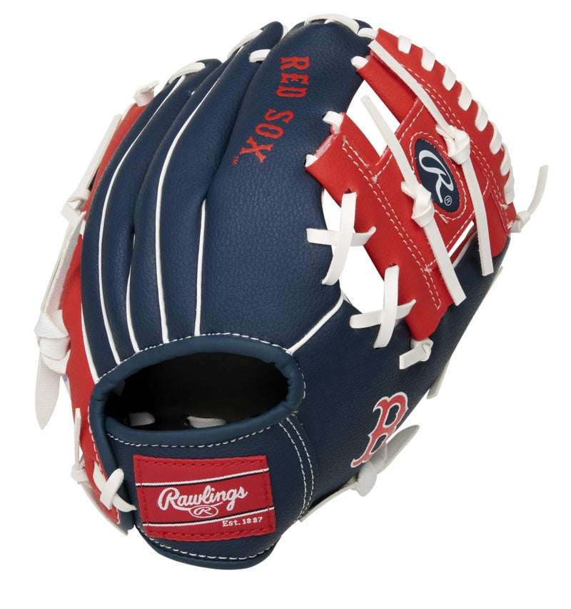 Rawlings | MLB Players Glove Series | T-Ball & Youth Baseball Gloves | Boston Red Sox NAVY 10' - Image 3