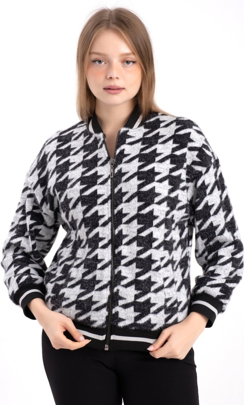 Modatalika Knitted Ribbed Lined Short Coat - Image 3
