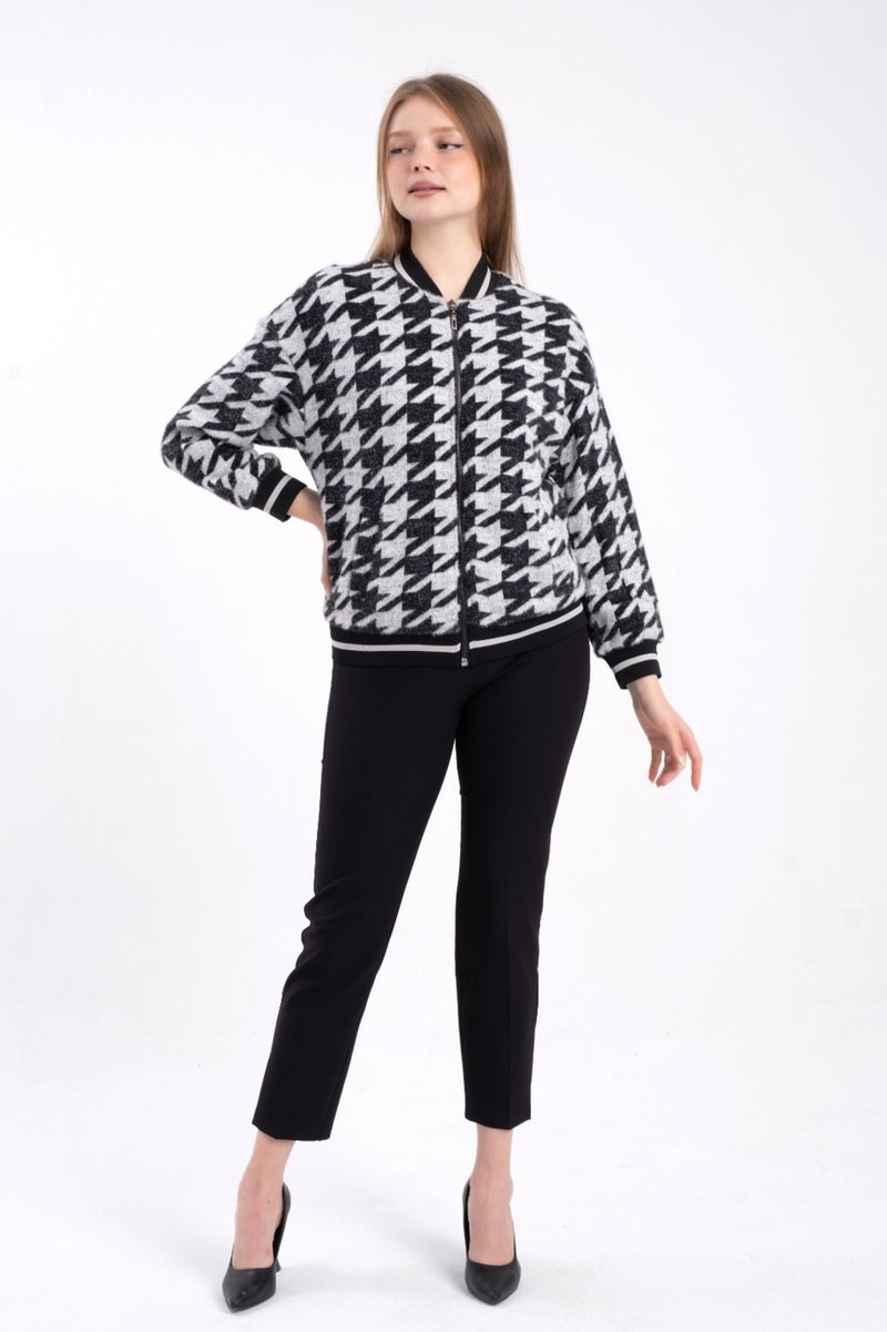 Modatalika Knitted Ribbed Lined Short Coat - Image 4