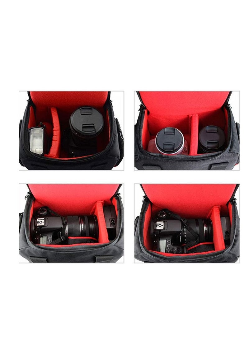 Y&D - Shockproof DALR Camera Shoulder Bags Padded Partition SLR Insert Case With Handle Rain Cover, Waterproof, Super Load Bearing, Adjustable Strap (black) - Image 1