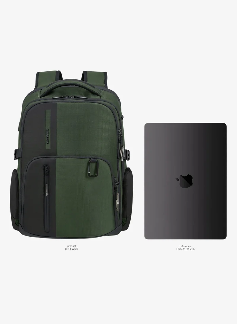 Samsonite Biz2Go 15.6" DayTrip Laptop Backpack, Polyester, Earth Green|Bottle Holder|Adjustable Strap|RPET|Tablet Compartment|Ergo Back - 2 Years International Warranty