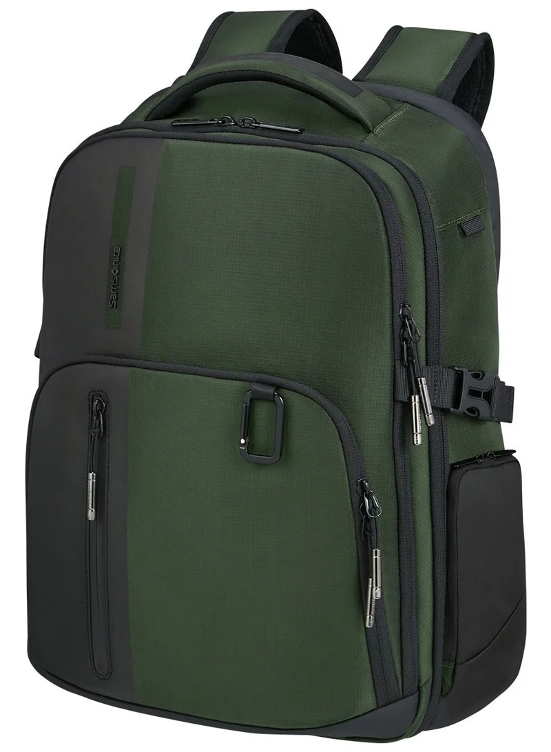 Samsonite Biz2Go 15.6" DayTrip Laptop Backpack, Polyester, Earth Green|Bottle Holder|Adjustable Strap|RPET|Tablet Compartment|Ergo Back - 2 Years International Warranty