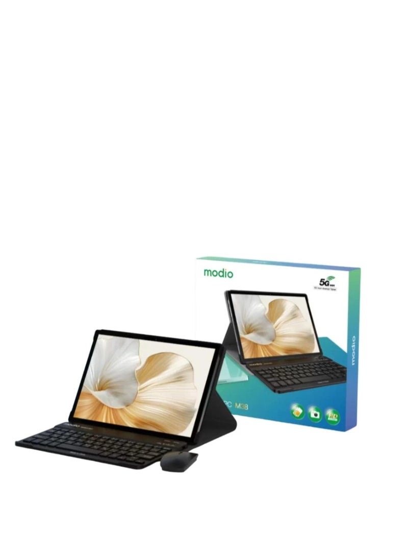 modio M38 5G Tablet with Detachable Keyboard, 10.1-inch HD Display, Massive 512GB ROM and 8GB RAM for Smooth Multitasking, Dual SIM and WiFi Connectivity, Powerful 8000mAh Battery for All-Day Use, Sleek Silver Design – Ideal for Work, Study, and Entertainment  - Image 2