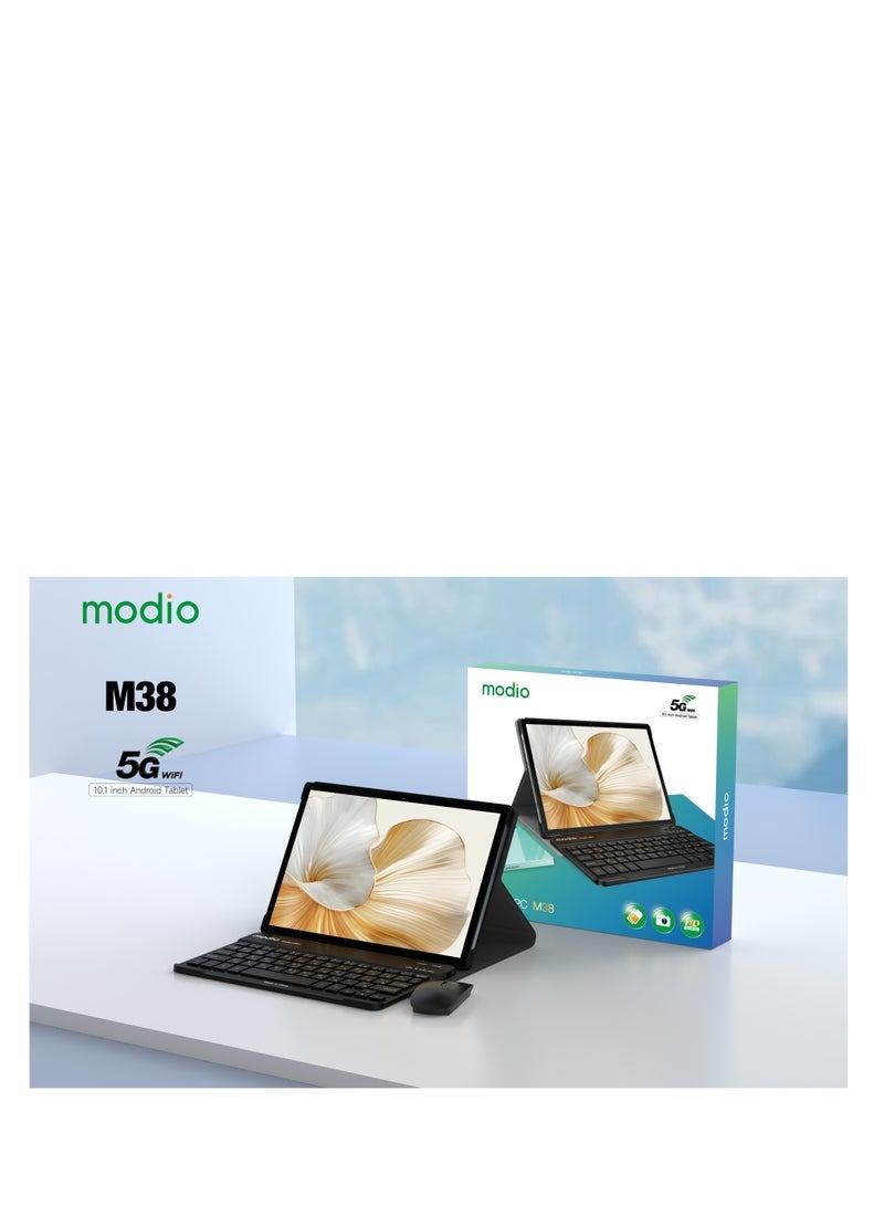 modio M38 5G Tablet with Detachable Keyboard, 10.1-inch HD Display, Massive 512GB ROM and 8GB RAM for Smooth Multitasking, Dual SIM and WiFi Connectivity, Powerful 8000mAh Battery for All-Day Use, Sleek Silver Design – Ideal for Work, Study, and Entertainment  - Image 5
