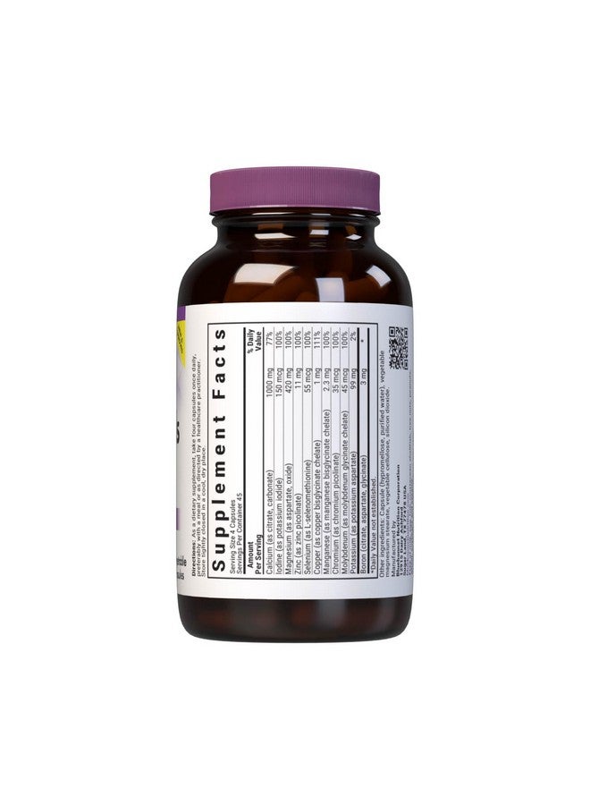 Bluebonnet Multi Minerals Supplement Plus Boron Chelated Magnesium Potassium Copper Selenium Manganese Chromium & Zinc Complex for Women & Men - No Iron, Non-GMO, Gluten-Free - 180 Vegetable Capsules - Image 2