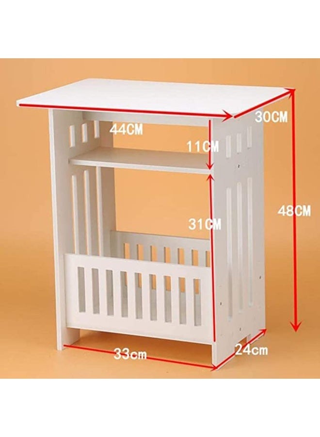 Functional Nightstand & Coffee Table – Square Design with Storage for Bedroom & Living Room - Image 2